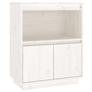 vidaXL fehér tömör fenyőfa tálalószekrény 60 x 34 x 75 cm