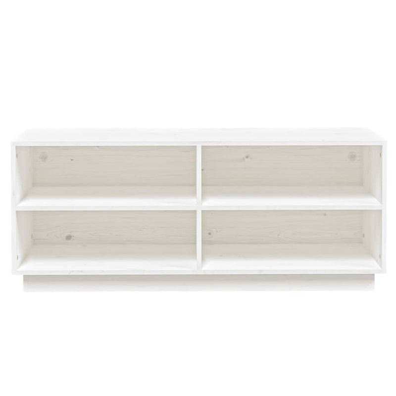 vidaXL fehér tömör fenyőfa cipőszekrény 110 x 34 x 45 cm