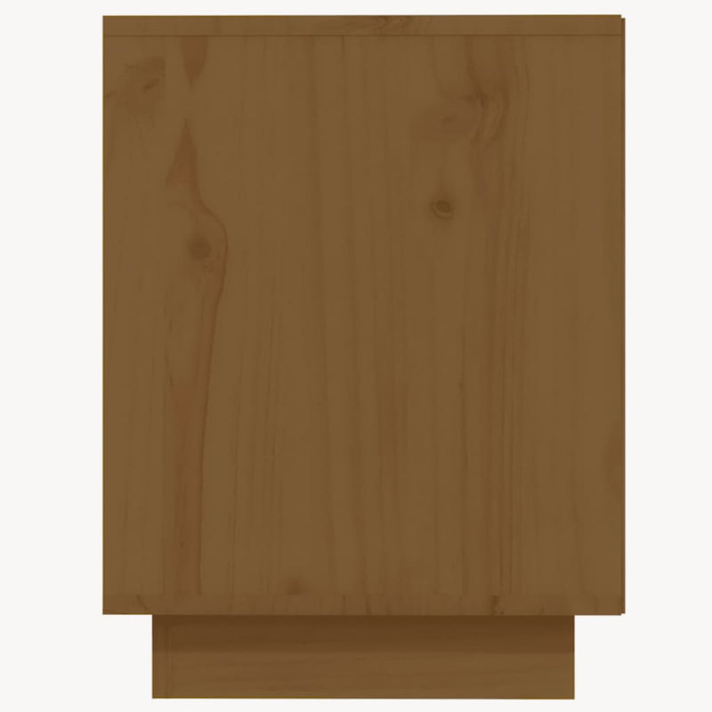 vidaXL mézbarna tömör fenyőfa cipőszekrény 110 x 34 x 45 cm