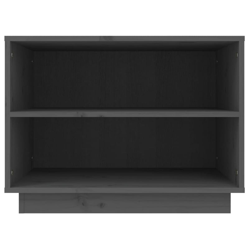 vidaXL szürke tömör fenyőfa cipősszekrény 60 x 34 x 45 cm