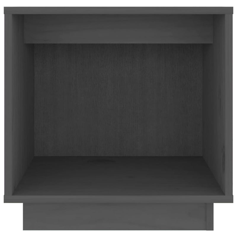 vidaXL 2 db szürke tömör fenyőfa éjjeliszekrény 40 x 30 x 40 cm