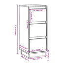 vidaXL 2 db mézbarna tömör fenyőfa tálalószekrény 32x34x75 cm