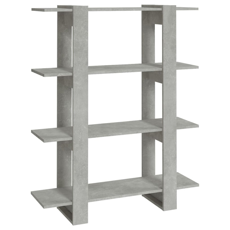 vidaXL betonszürke könyvszekrény/térelválasztó 100 x 30 x 123,5 cm