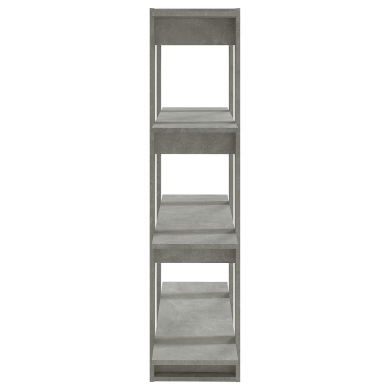 vidaXL betonszürke könyvszekrény/térelválasztó 100 x 30 x 123,5 cm