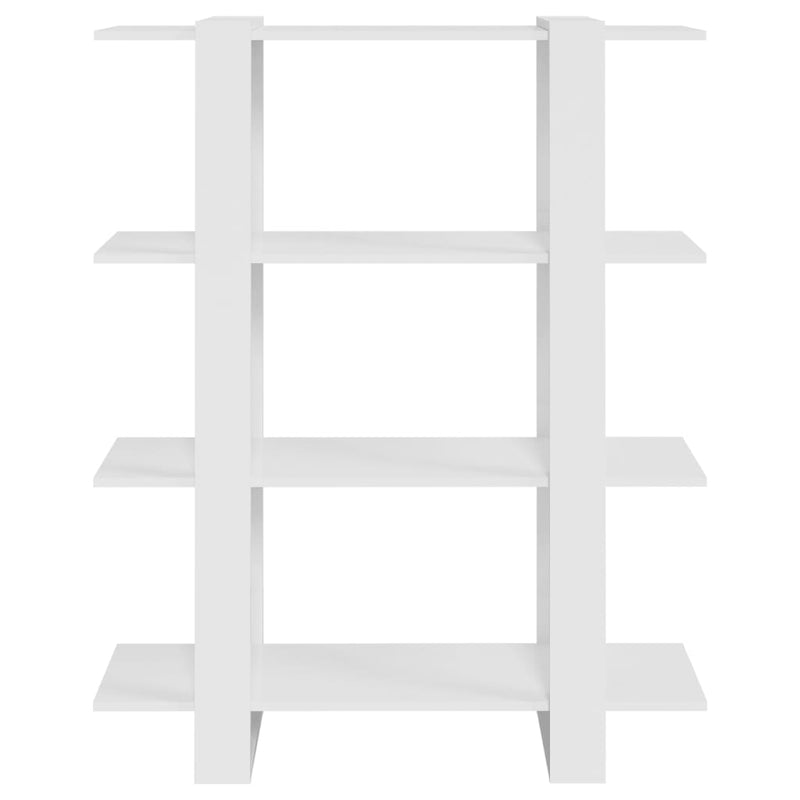 vidaXL magasfényű fehér könyvszekrény/térelválasztó 100x30x123,5 cm