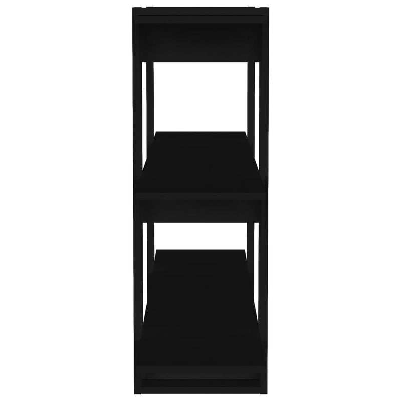 vidaXL fekete könyvszekrény/térelválasztó 100 x 30 x 87 cm