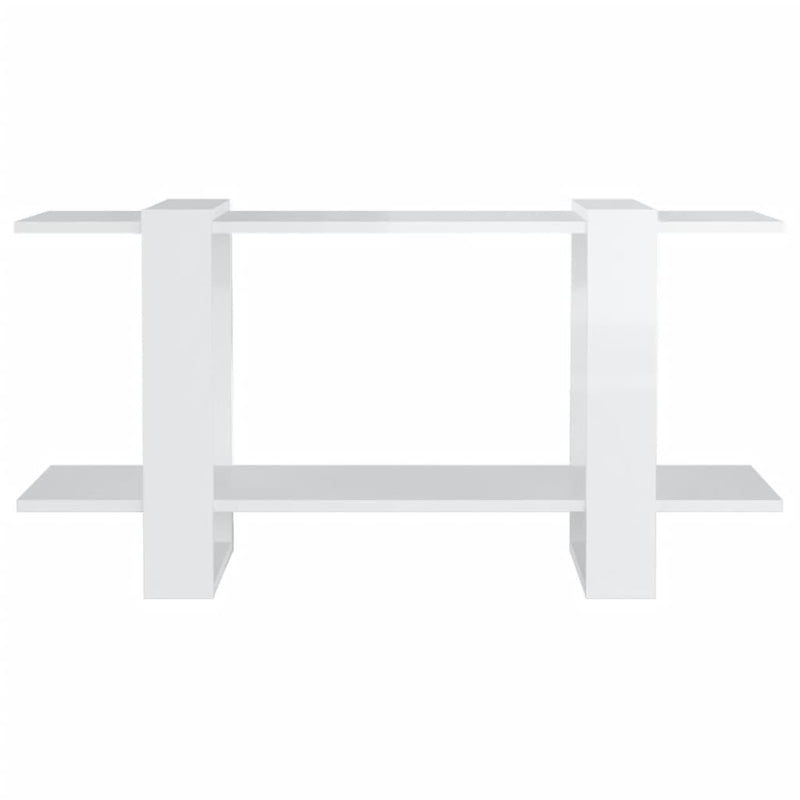 vidaXL fehér magasfényű szerelt fa könyvszekrény 100 x 30 x 51 cm