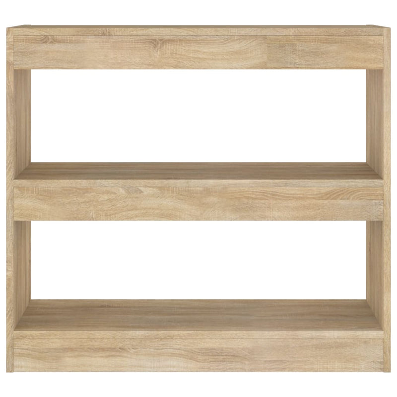 vidaXL sonoma tölgy térelválasztó könyvszekrény 80 x 30 x 72 cm