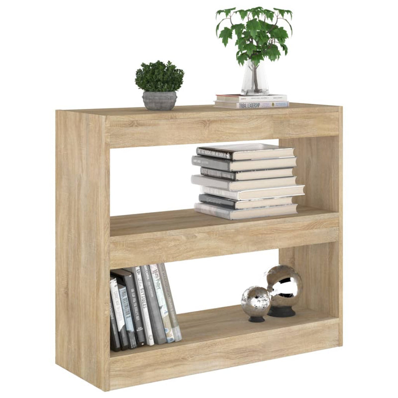 vidaXL sonoma tölgy térelválasztó könyvszekrény 80 x 30 x 72 cm