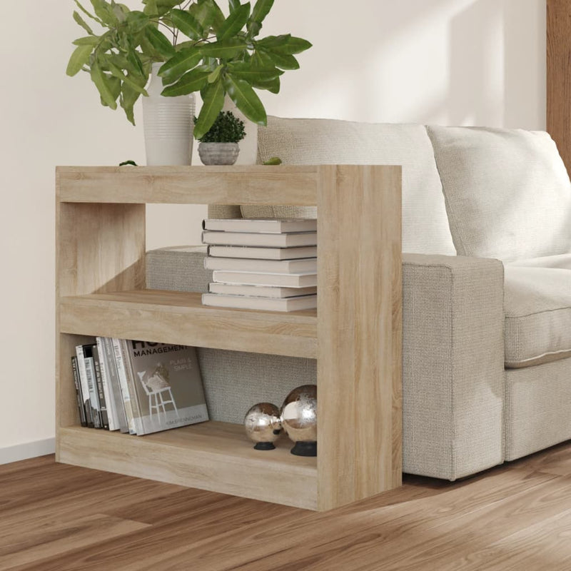 vidaXL sonoma tölgy térelválasztó könyvszekrény 80 x 30 x 72 cm