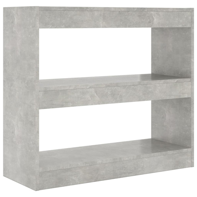 vidaXL betonszürke térelválasztó könyvszekrény 80 x 30 x 72 cm