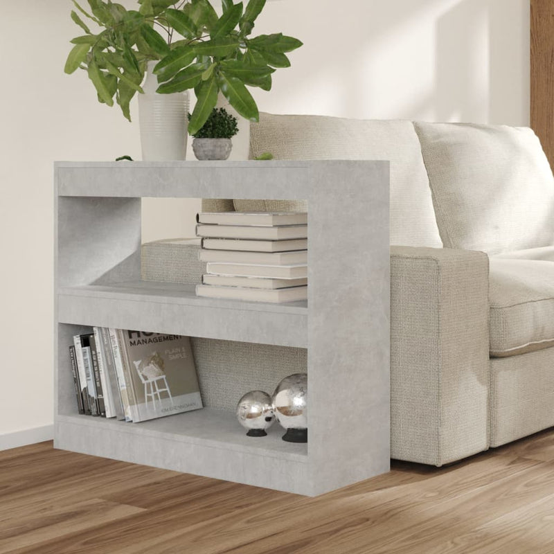 vidaXL betonszürke térelválasztó könyvszekrény 80 x 30 x 72 cm