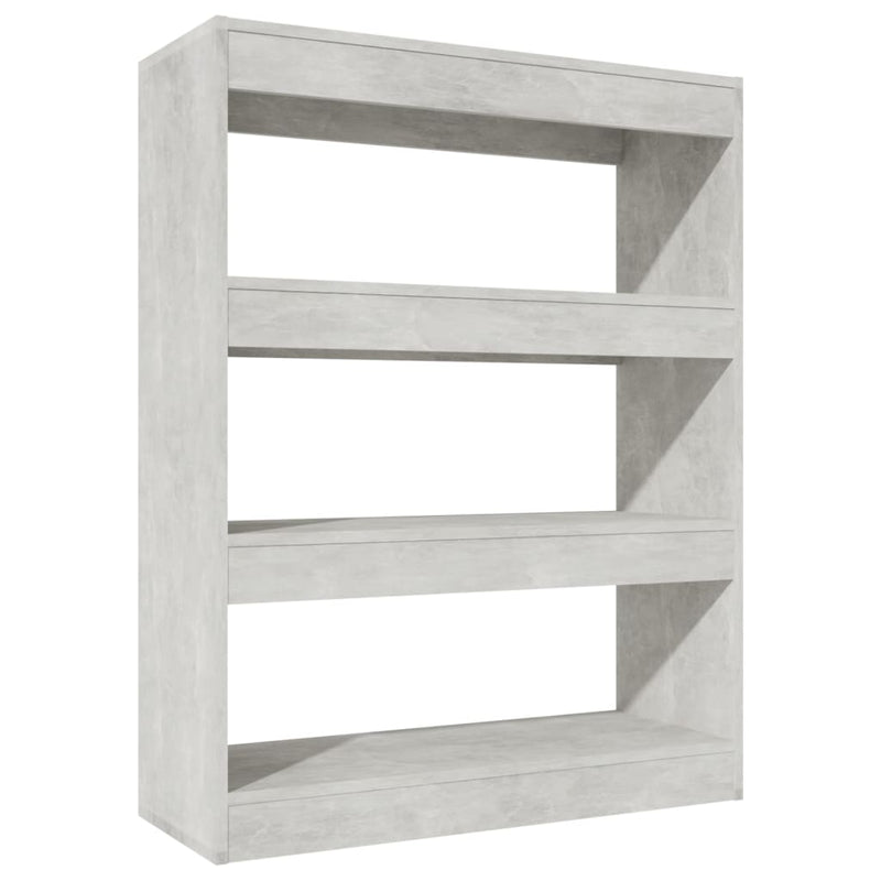 vidaXL betonszürke könyvszekrény/térelválasztó 80 x 30 x 103 cm