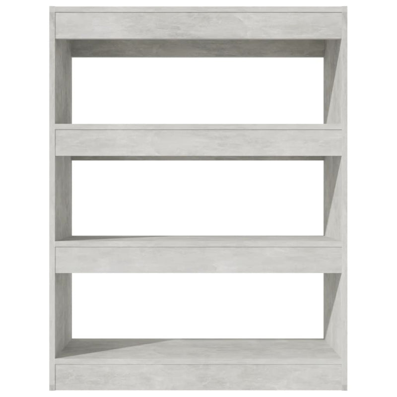 vidaXL betonszürke könyvszekrény/térelválasztó 80 x 30 x 103 cm