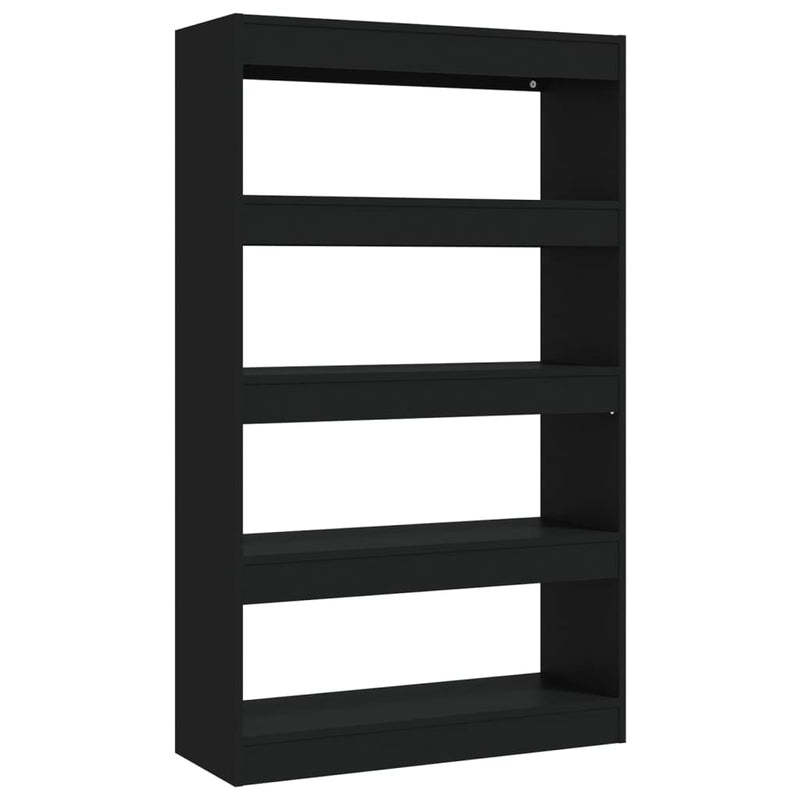 vidaXL fekete szerelt fa könyvszekrény/térelválasztó 80x30x135 cm