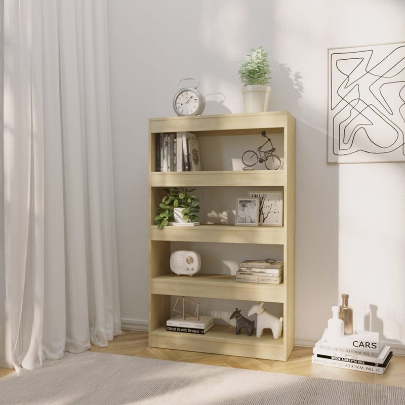 vidaXL sonoma tölgy színű térelválasztó könyvszekrény 80x30x135 cm