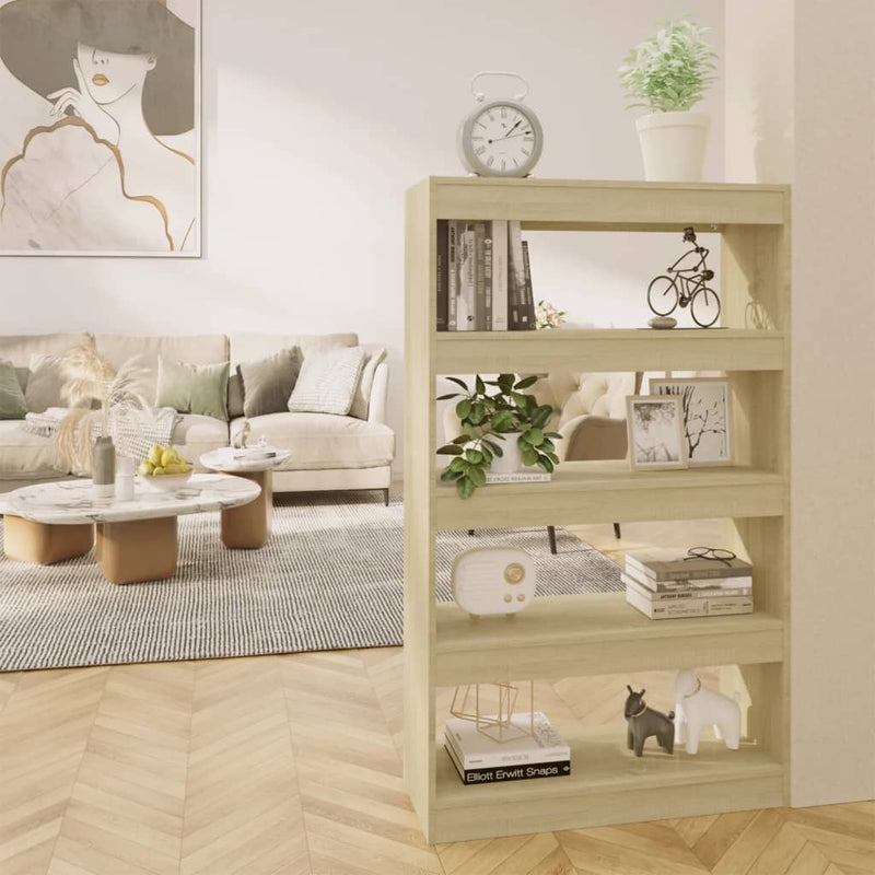 vidaXL sonoma tölgy színű térelválasztó könyvszekrény 80x30x135 cm