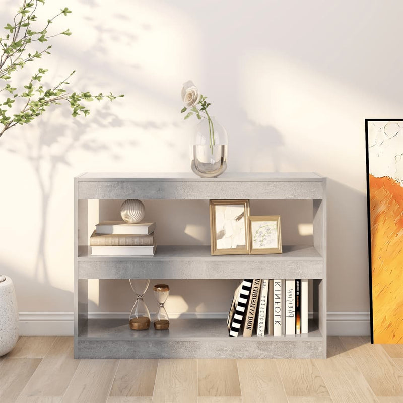 vidaXL betonszürke térelválasztó könyvszekrény 100 x 30 x 72 cm