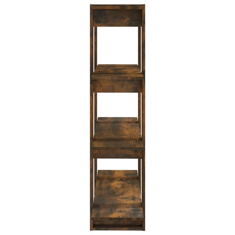 vidaXL füstös tölgy színű térelválasztó könyvszekrény 100x30x123,5 cm