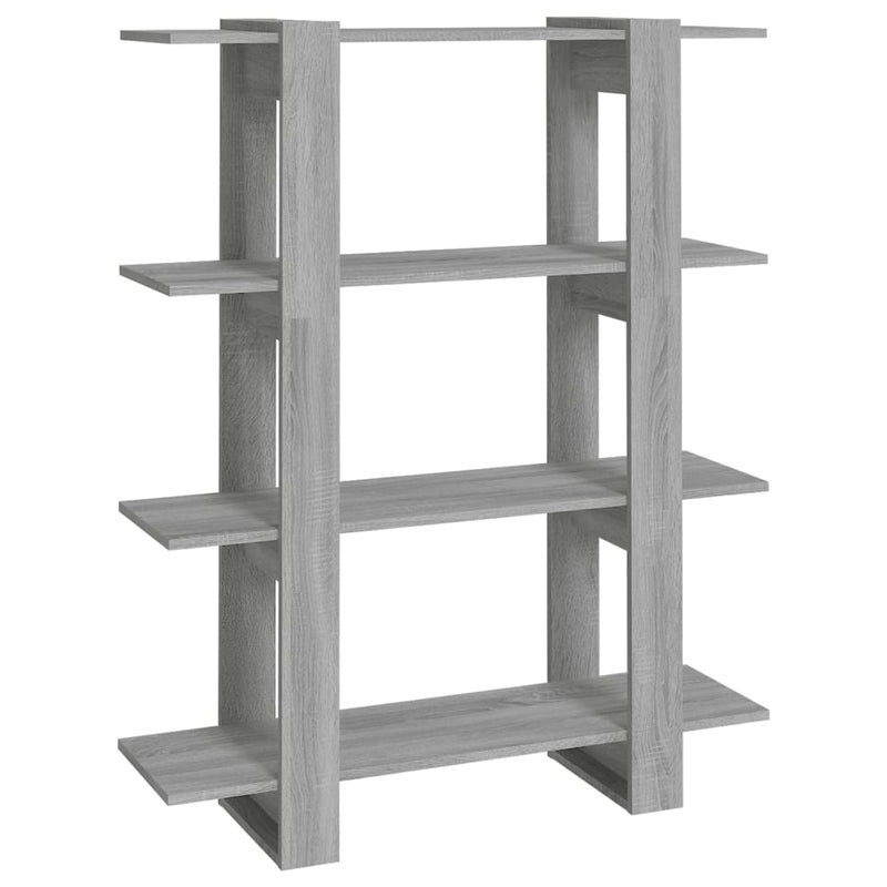 vidaXL szürke sonoma színű térelválasztó könyvszekrény 100x30x123,5 cm