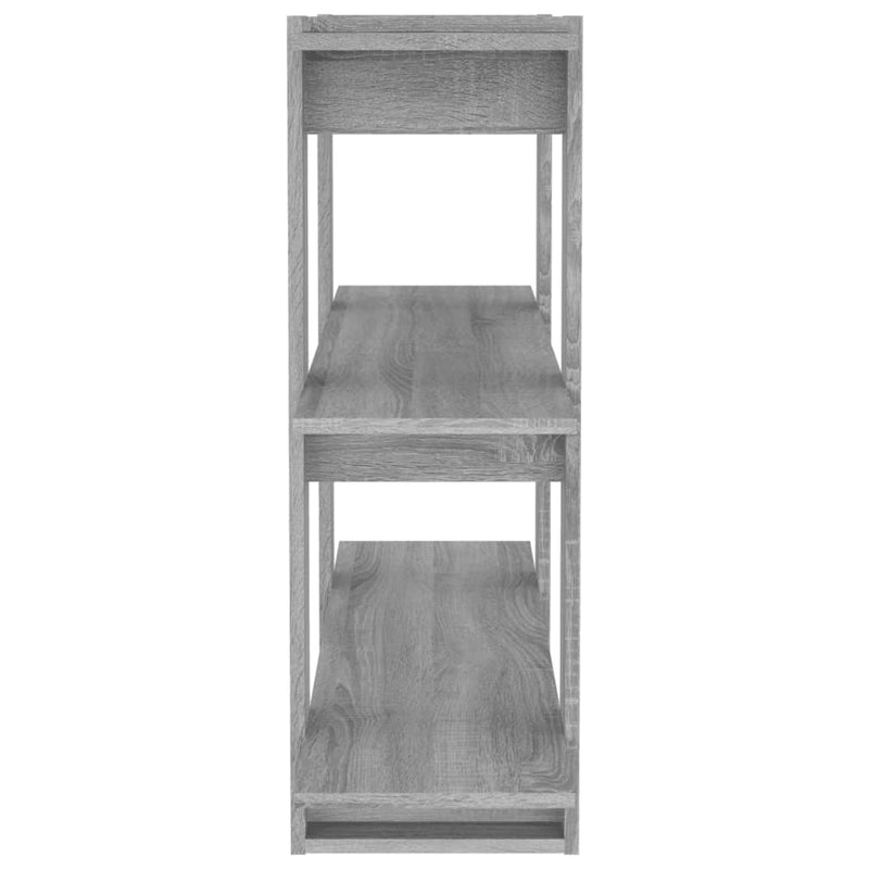 vidaXL szürke sonoma színű térelválasztó könyvszekrény 100x30x87 cm