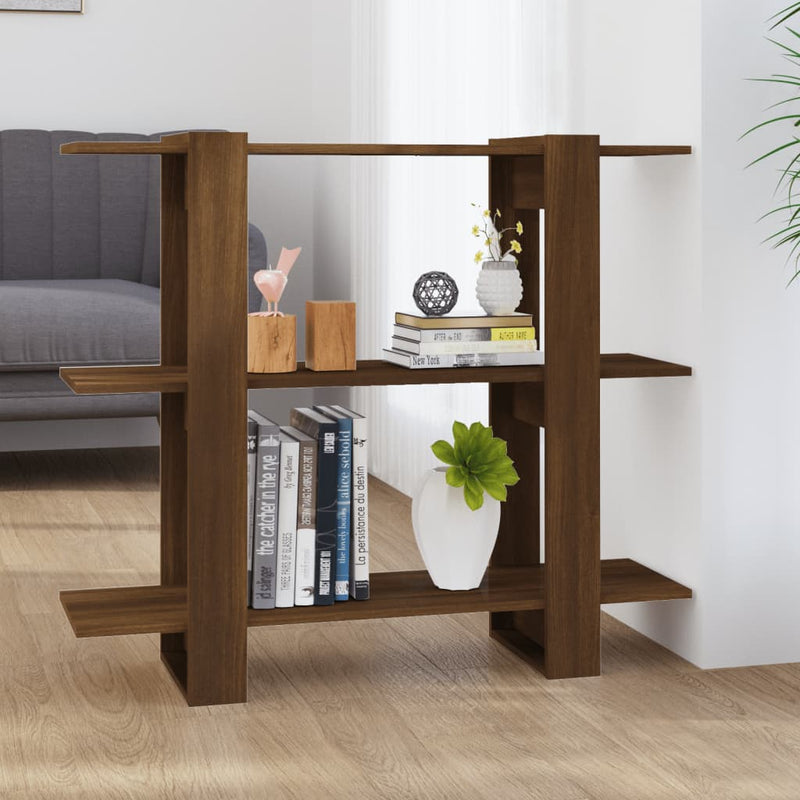 vidaXL barna tölgy színű térelválasztó könyvszekrény 100x30x87 cm