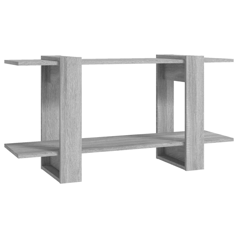 vidaXL szürke sonoma-tölgyszínű szerelt fa könyvszekrény 100x 30x51 cm