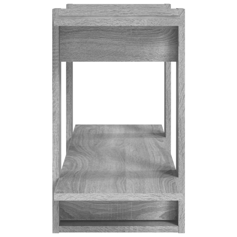 vidaXL szürke sonoma-tölgyszínű szerelt fa könyvszekrény 100x 30x51 cm