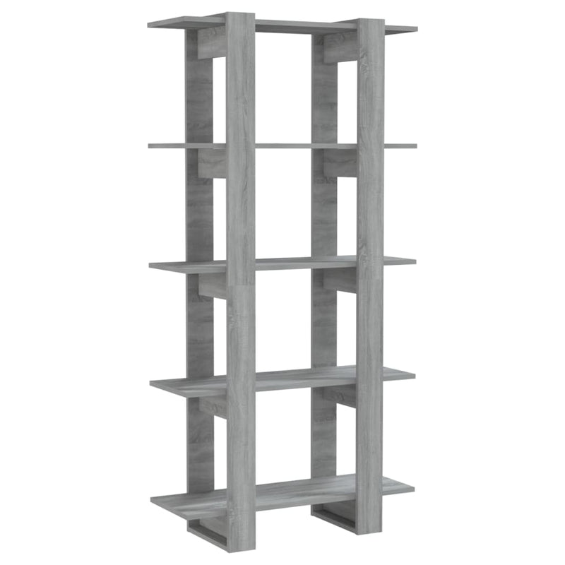 vidaXL szürke sonoma színű fa könyvszekrény/térelválasztó 60x30x135 cm