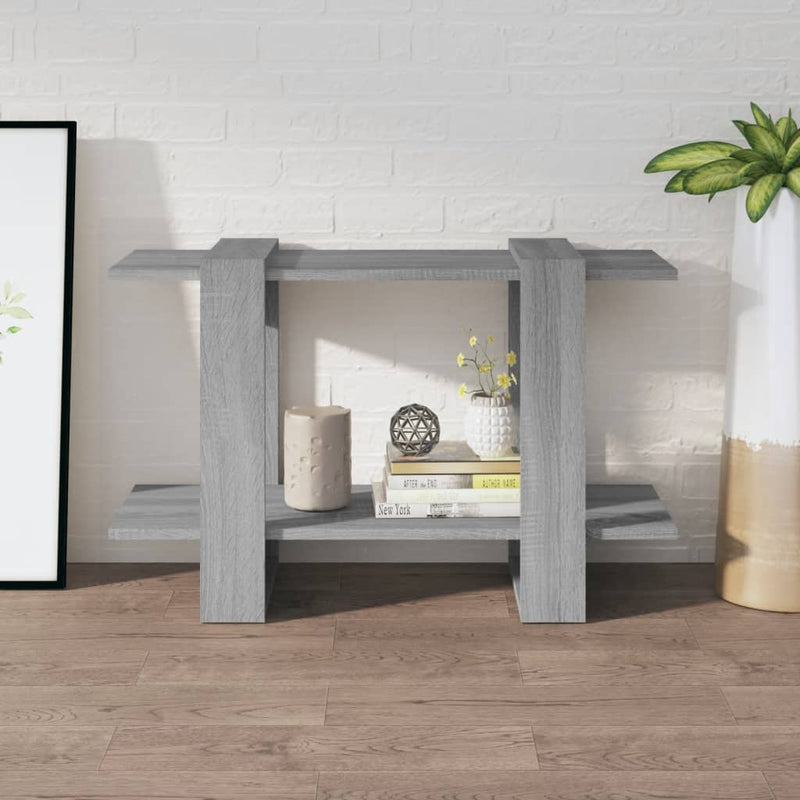 vidaXL szürke sonoma színű könyvszekrény/térelválasztó 80 x 30 x 51 cm