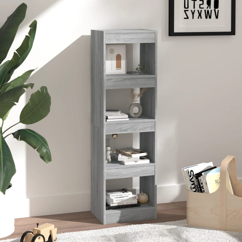 vidaXL szürke sonoma színű könyvszekrény/térelválasztó 40x30x135 cm