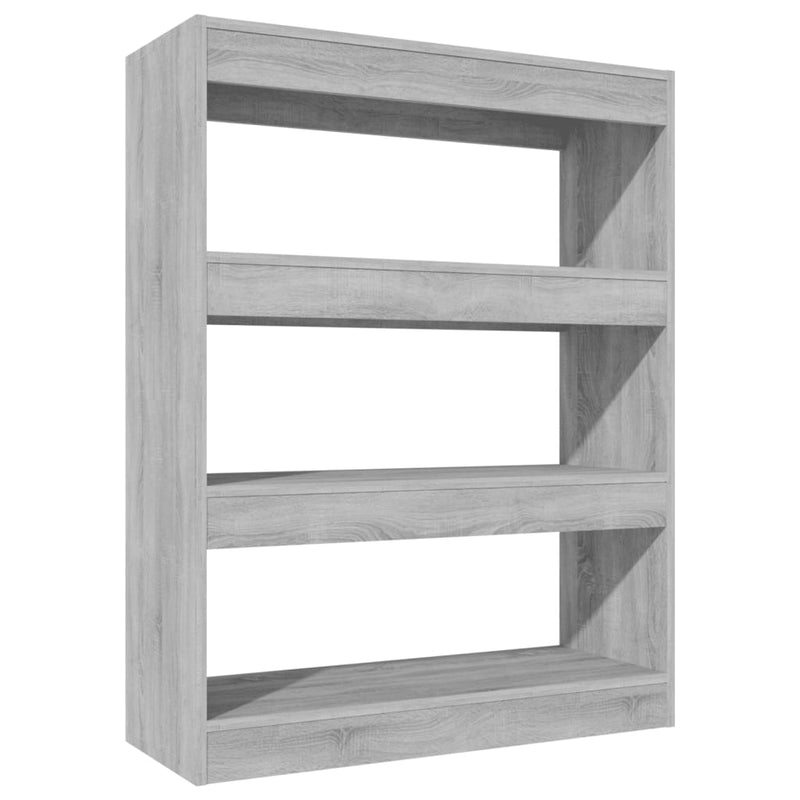 vidaXL szürke sonoma színű fa könyvszekrény/térelválasztó 80x30x103 cm