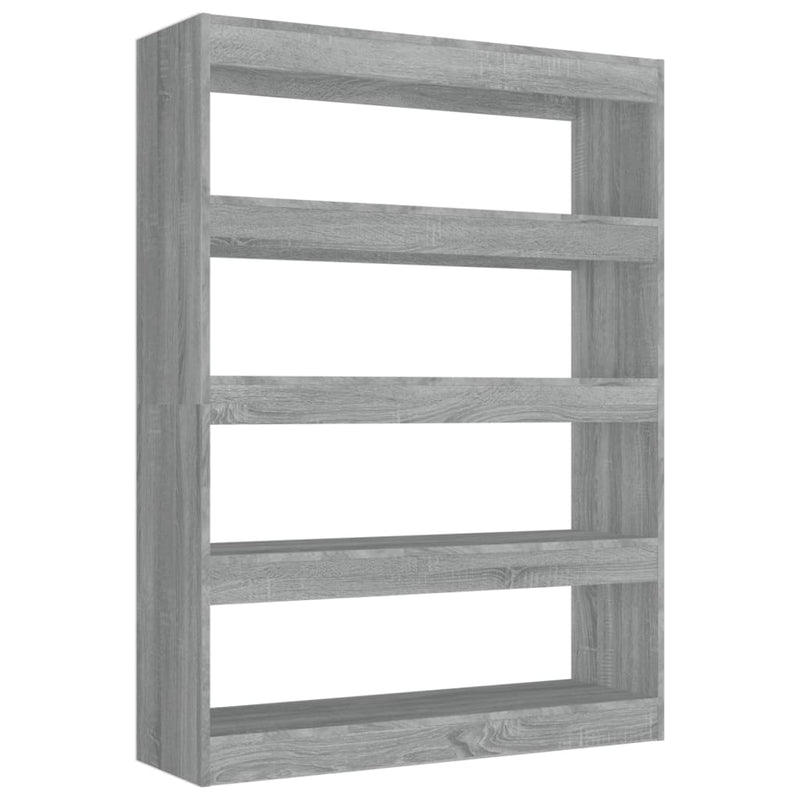 vidaXL szürke sonoma színű könyvszekrény/térelválasztó 100x30x135 cm