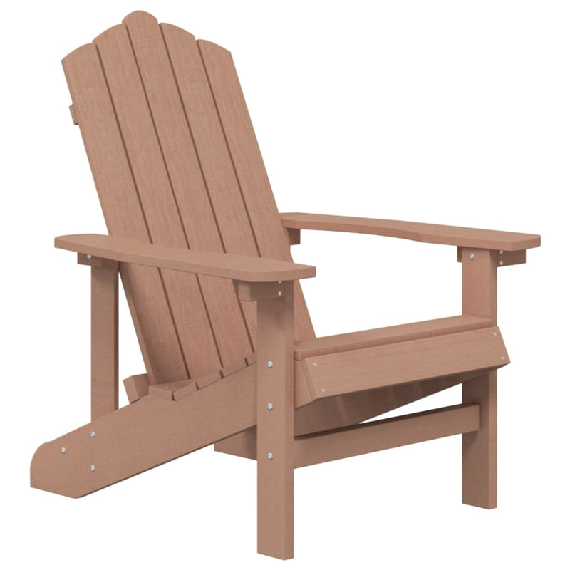 vidaXL barna HDPE kerti adirondack székek asztallal