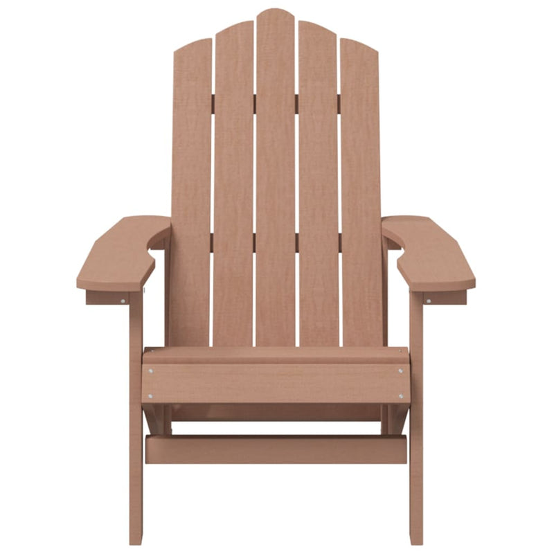 vidaXL barna HDPE kerti adirondack székek asztallal