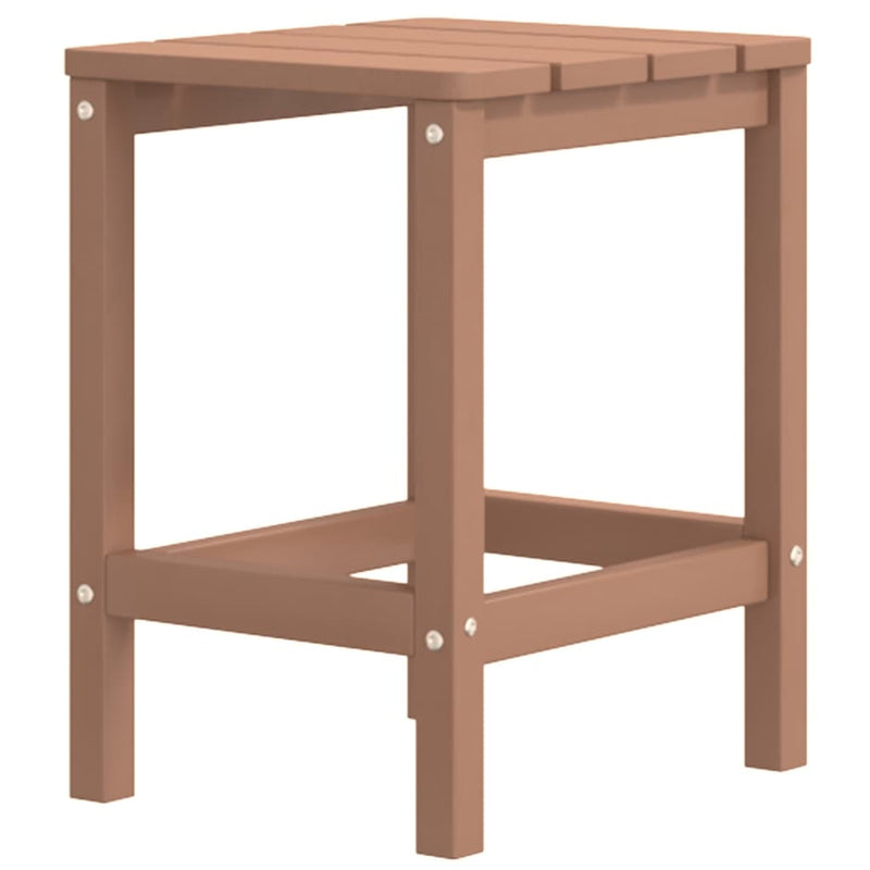 vidaXL barna HDPE kerti adirondack székek asztallal