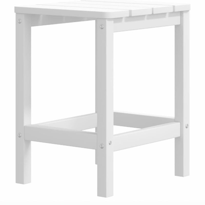 vidaXL fehér HDPE kerti adirondack székek lábtartóval és asztallal