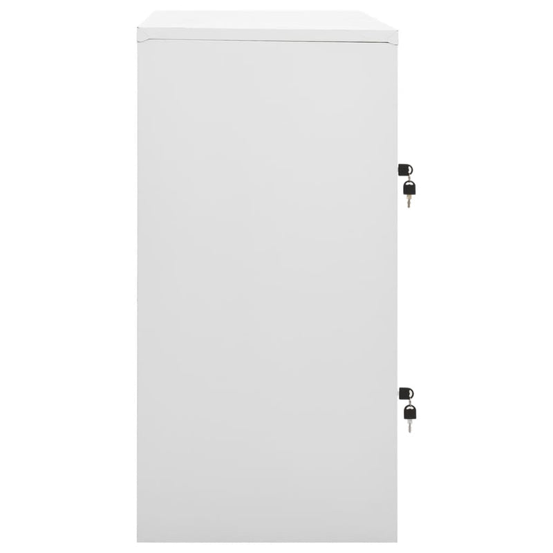 vidaXL 2 db világosszürke acél zárható szekrény 90 x 45 x 92,5 cm