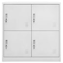 vidaXL 5 db világosszürke acél zárható szekrény 90 x 45 x 92,5 cm