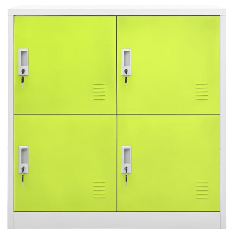 vidaXL 5 db világosszürke-zöld acél zárható szekrény 90 x 45 x 92,5 cm