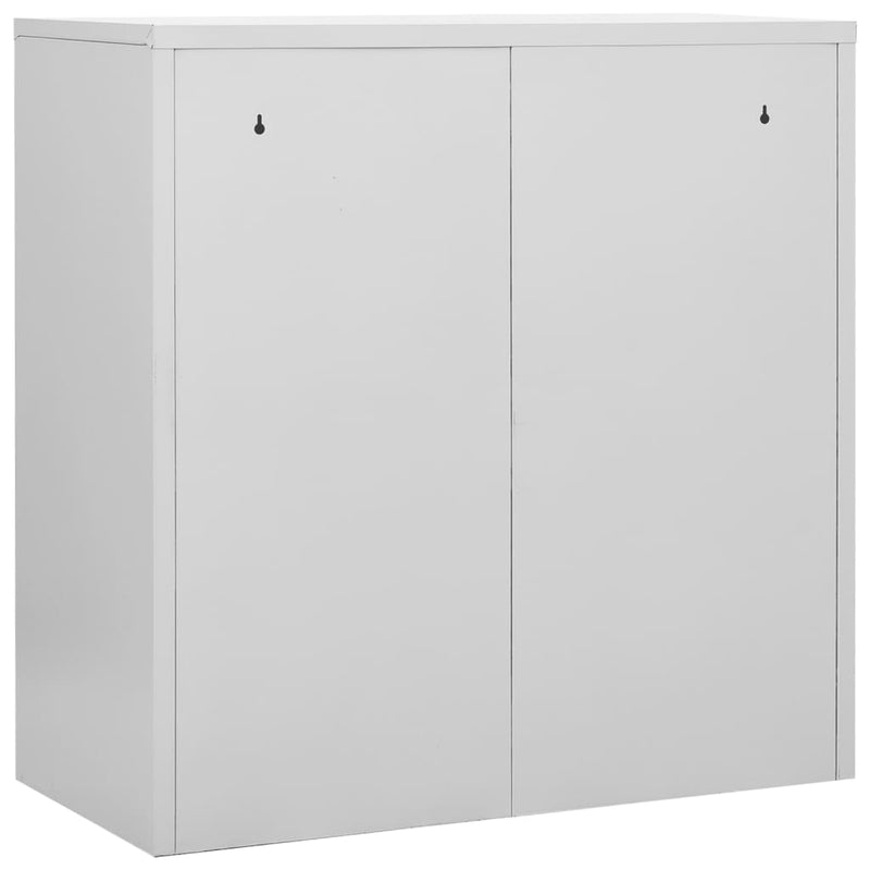 vidaXL 2 db világosszürke-piros acél zárható szekrény 90x45x92,5 cm