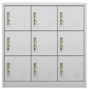 vidaXL 2 db világosszürke acél zárható szekrény 90 x 45 x 92,5 cm