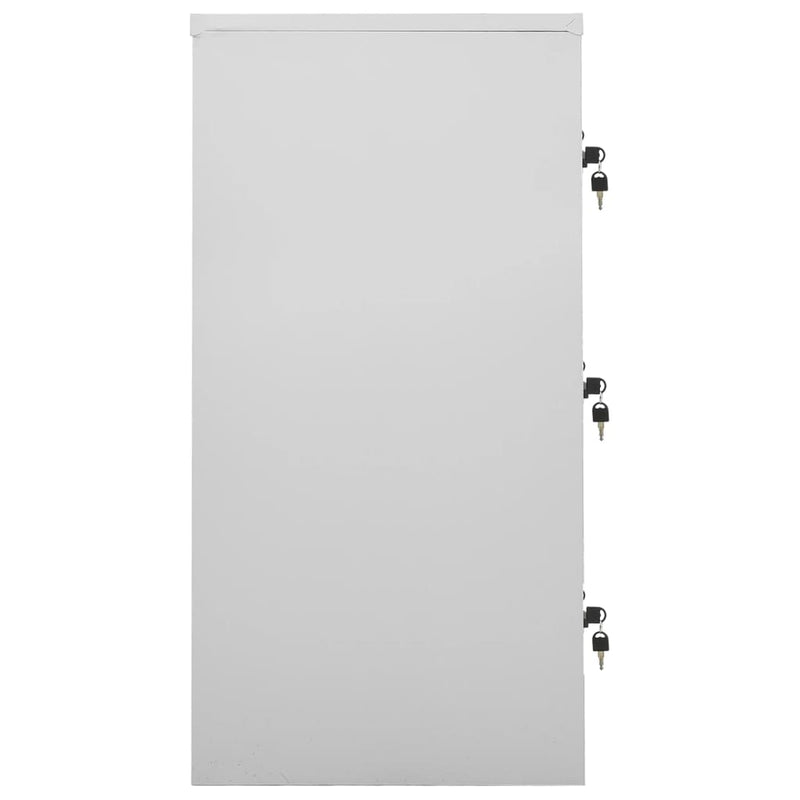 vidaXL 2 db világosszürke-kék acél zárható szekrény 90 x 45 x 92,5 cm