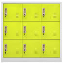 vidaXL 2 db világosszürke-zöld acél zárható szekrény 90 x 45 x 92,5 cm