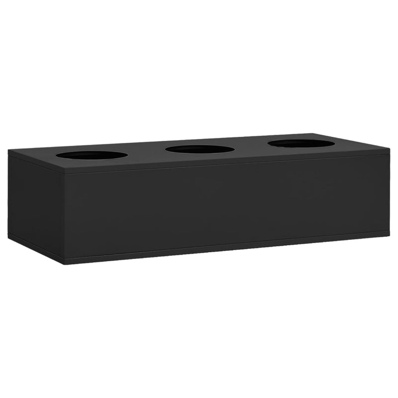 vidaXL antracitszürke acél irodai szekrény ültetőládával 90x40x125 cm