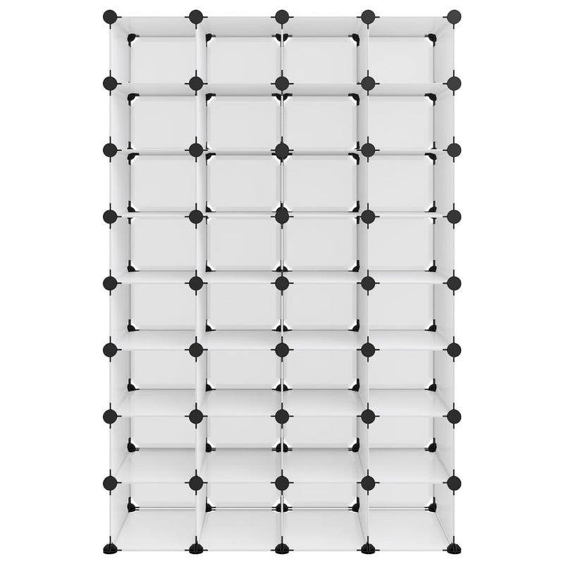 vidaXL átlátszó polipropilén cipőtartó 93 x 36,5 x 140 cm