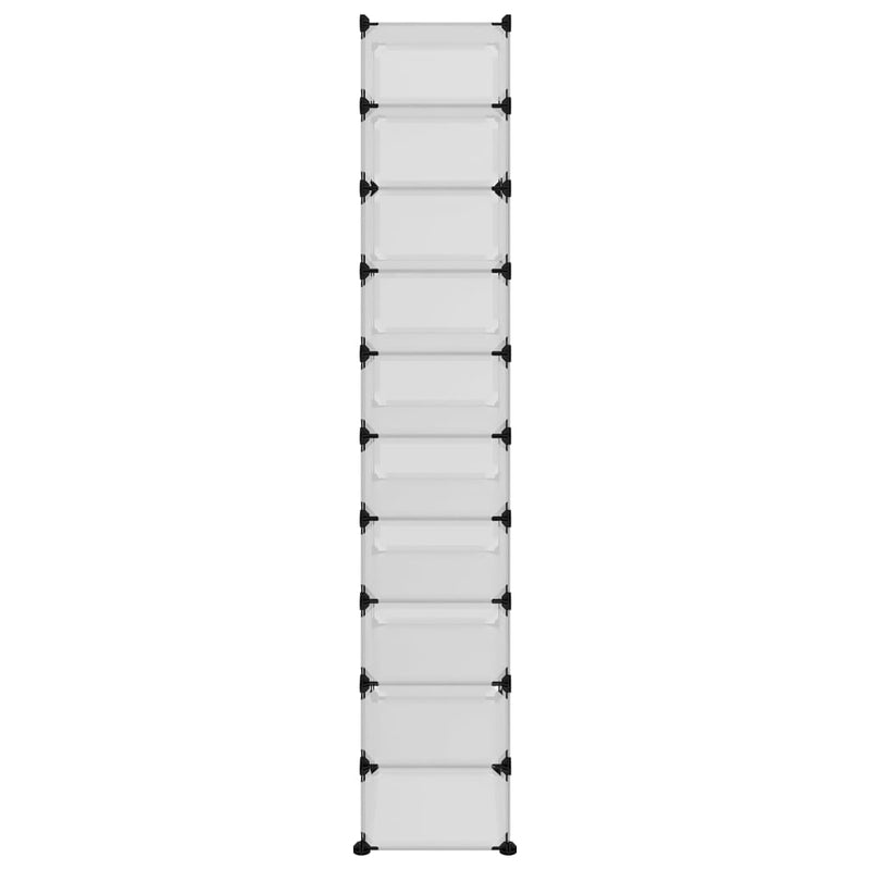 vidaXL átlátszó polipropilén cipőtartó 44x32x174 cm
