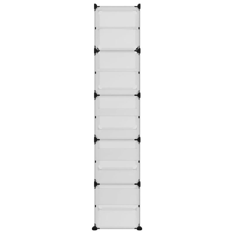 vidaXL átlátszó polipropilén cipőtartó 44 x 31,5 x 153,5 cm