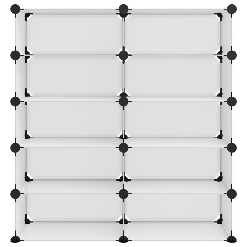 vidaXL átlátszó polipropilén cipőtartó 84x32x88,5 cm