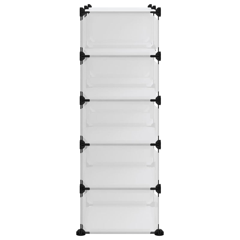 vidaXL átlátszó polipropilén cipőtartó 84x32x88,5 cm